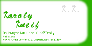 karoly kneif business card